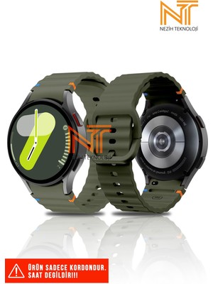 Samsung Galaxy Watch Fe / 4 / 5 / 5 Pro / 6 / 7 40 42 44 46MM Uyumlu Wave Silikon Kordon