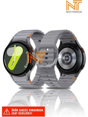 Samsung Galaxy Watch Fe / 4 / 5 / 5 Pro / 6 / 7 40 42 44 46MM Uyumlu Wave Silikon Kordon