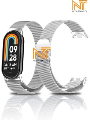 Xiaomi Mi Band 8 / 9 / 10 Uyumlu Metal Hasır Kordon