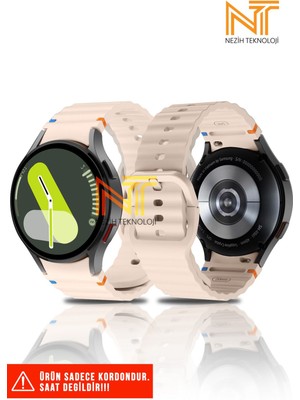 Samsung Galaxy Watch Fe / 4 / 5 / 5 Pro / 6 / 7 40 42 44 46MM Uyumlu Wave Silikon Kordon