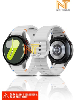Samsung Galaxy Watch Fe / 4 / 5 / 5 Pro / 6 / 7 40 42 44 46MM Uyumlu Wave Silikon Kordon