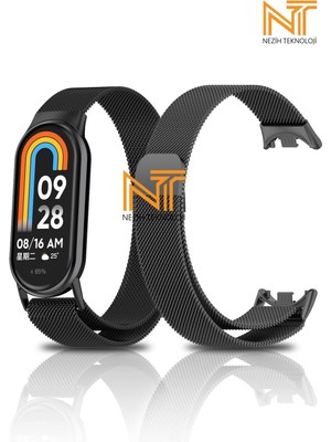 Xiaomi Mi Band 8 / 9 / 10 Uyumlu Metal Hasır Kordon