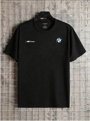 Yeni Sezon Bmw I Am Power Baskılı Pamuklu Oversize Tshirt