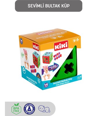 Kiki Eğitici Sevimli Bultak Küp 14 Parça Renkli Tasarım Plastik Malzemeden Montessori Uyumlu