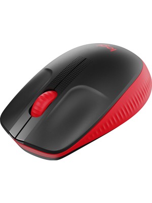 Logitech M191 Büyük Boy USB Alıcılı 1000 DPI Kablosuz Mouse - Kırmızı