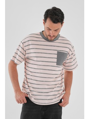 Alexandergardı Cep Detaylı Çizgili T-Shirt