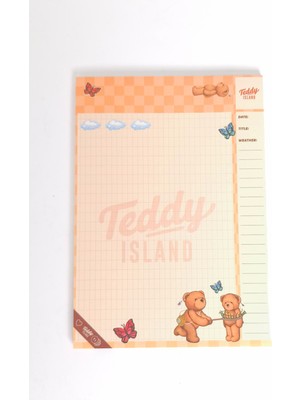 Yoyoso Teddy Island B5 Bloknot 50 Sayfa