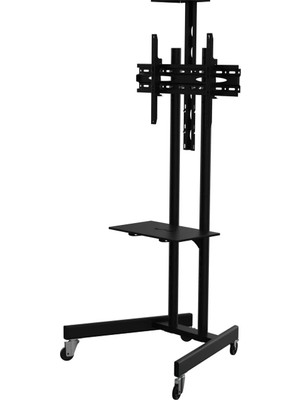 Alpın TV Fuar Standı iş Yeri ve Ofis Tipi Video Kamera Askı Aparatlı Metal Ayaklı Tekerlekli TV Standı/ünitesi 40" inç-75" inç