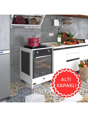 Kenz Life  ankastre modülü kabini altın byz fırın ocak dolabı kapaklı ayaklı