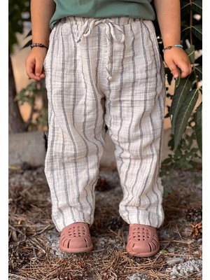 Cigit Müslin Pantolon Çift Çizgili
