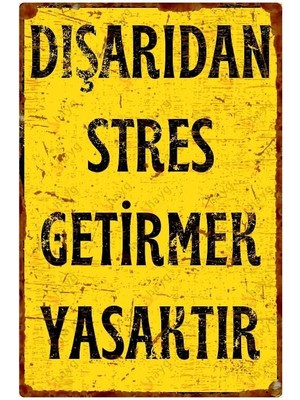 “dışarıdan Getirmek Yasaktır” Yazılı Dekoratif Tabela – Retro Tasarım Alüminyum Levha