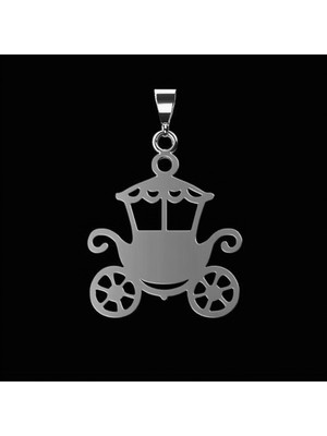 TabiTela 925 Ayar gümüş kolye at arabası SM5350