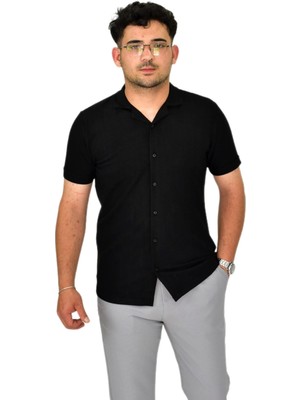 Erkek Apaçi Yaka Düğmeli Tişört 9655 BGL-ST04589
