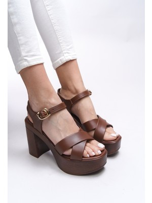 Riccon Ylllatha Kadın Topuklu Sandalet 0012761