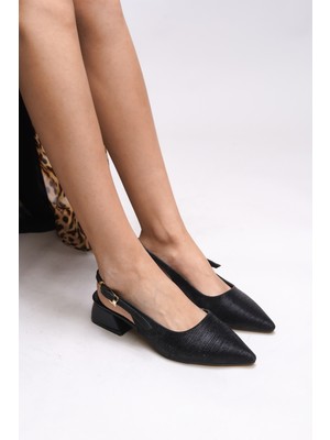 Riccon Tyltora Kadın Arkası Açık Sivri Burun Topuklu Ayakkabı 0012303