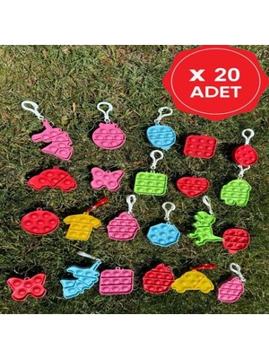 20 Adet Popit Anahtarlık Hediyelik Doğum Günü Hediyesi Karne Hediyesi