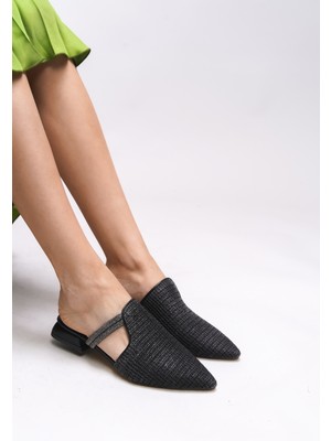 Riccon Elthaela Kadın Sivri Burun Kısa Topuklu Terlik 0012804