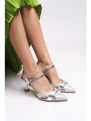 Riccon Esronyn Kadın Arkası Açık Sivri Burun Stiletto 0012707