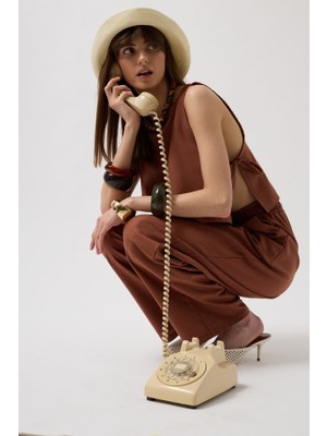 Gökyüzü Moda Yandan Bağlamalı Crop Bluz