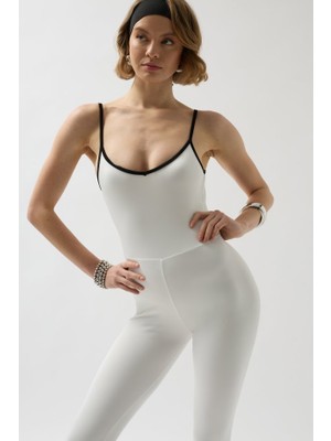 Gökyüzü Moda Biye Detay Spor Tulum