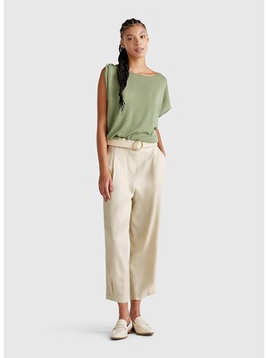 Benetton Yüksek Bel Bol Kesim Taş Kadın Pantolon 4T91DF08L