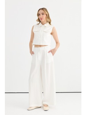 Selen Ekru Kadın Yelek 25YSL2062