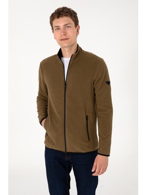 U.S. Polo Assn. Erkek Haki Basic Polar Hırka 50298066-VR027