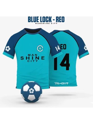 Mavi Anime Blue Lock Manshine City 14 Reo Forma Unisex T-Shirt