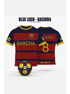 Bordo Lacivert  Anime Blue Lock 8 Bachira Forma Unisex T-Shirt