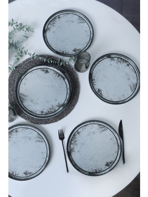 Keramika Vintage Mist Skackable Servis Tabağı 27 cm 6 Adet 21778