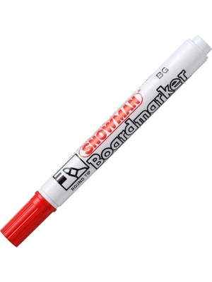 Snowman Beyaz Tahta Kalemi, Kırmızı, Tekrar Doldurulabilir, 0.3 mm Uç