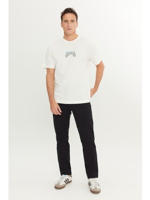 Slim Fit Dar Kesim  Normal Bel Dar Paça Siyah Chino Pantolon