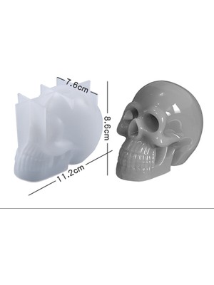 Silikon Kalıp 3 Boyutlu Kuru Kafa Figür Taş Tozu Epoksi Reçine Parafin Mum Ithal Kalıp