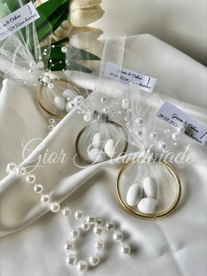 20 Adet Süslemeli Incili Taşlı Şekerleme, Söz-Nişan-Kına-Düğün-Bebek-Sünnet Hediyelik