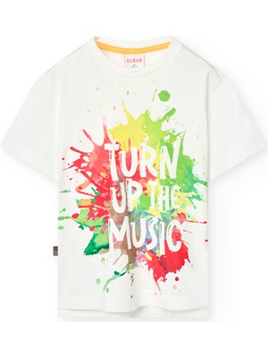 Renkli Basılı Erkek Çocuk Çocuk Tshirt