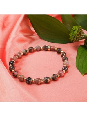 Enerjinin Uyanışı: Kadın Rodonit Doğal Taş Çelik Dorika Bileklik