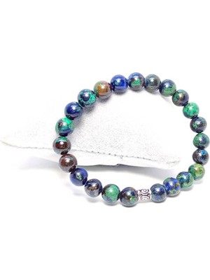 Mavi Huzurun Simgesi: Unisex Kaliteli Azurit Doğal Taş Bileklik