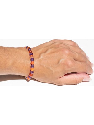 Ametist ve Akik Doğal Taşı Bileklik | Handmade