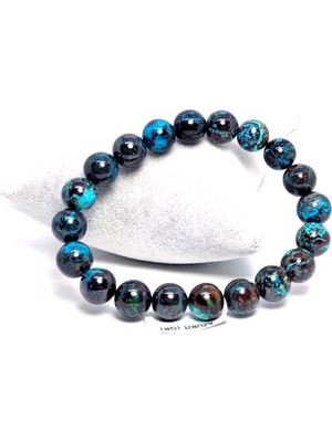 Gökyüzünün Parıltısı: Unisex Azurit Doğal Taş Bileklik