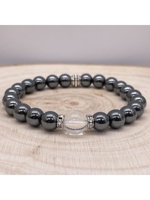 Günlük Stresi Azaltın Hematit: Unisex Doğal Taş Bileklik