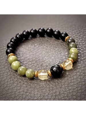 Unisex - Para Bilekliği > Mükemmel Hediye > Zenginlik Sembolü Doğal Taş Bileklik | Handcrafted