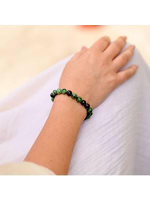 Rubi Zoisit Zindelik ve Şıklık: Unisex Doğal Taş Bileklik