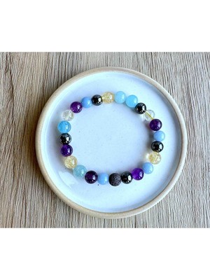 Kova Burcu Doğum: Unisex Doğal Taş Bileklik