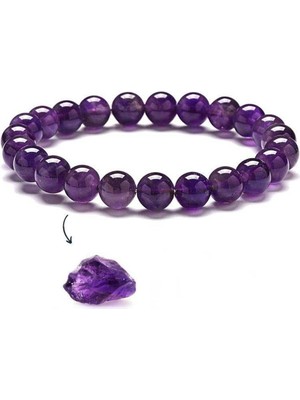 Mistik Güzellik: Unisex Ametist Doğal Taş Bileklik