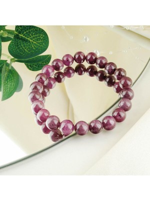 Saf Aşk:  Kadın Orijinal Yakut Doğal Taş Bileklik