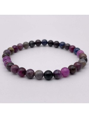 Multirenkli Safir Yaratıcı Enerjiyi Serbest Bırakın: Unisex Doğal Taş Bileklik