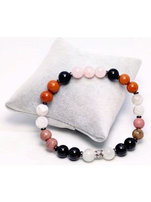 Ayın Işığında: Unisex Yengeç Burcu Astroloji Doğal Taş Bileklik