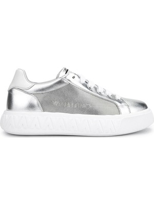 Mario Valentino Kadın Hakiki Deri Metalik Sneakers & Spor Ayakkabı 1040 91V1311 Bn Ayk Y25 Sılver/whıte