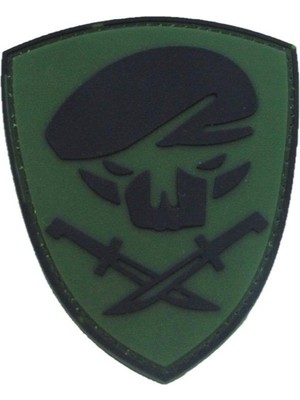 Single Sword Komando Bere-Bıçak Plastik Patch - Peç - HAKİ