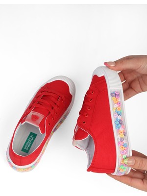 Benetton® | Candy Flower Kırmızı Çocuk Spor Ayakkabı BN-32126